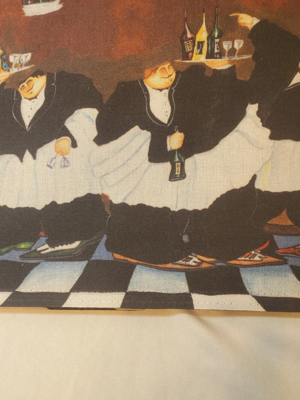 Jennifer Garant Vintage Style Fat Wine Waiters Printed Cloth Placemats, Set Of 6